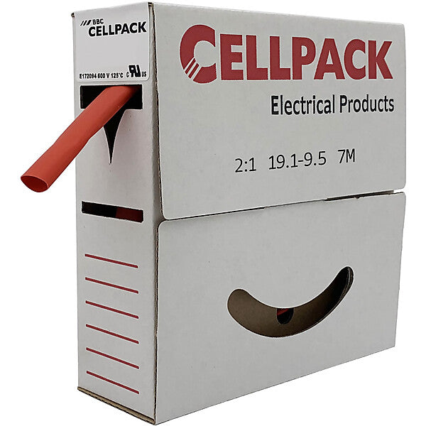 BBC Cellpack Schrumpfschlauch in Abrollbox 7m SB/19.1-9.5/rot/7m